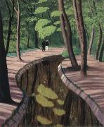 Felix Vallotton Undergrowth,Bois de Boulogne oil on canvas